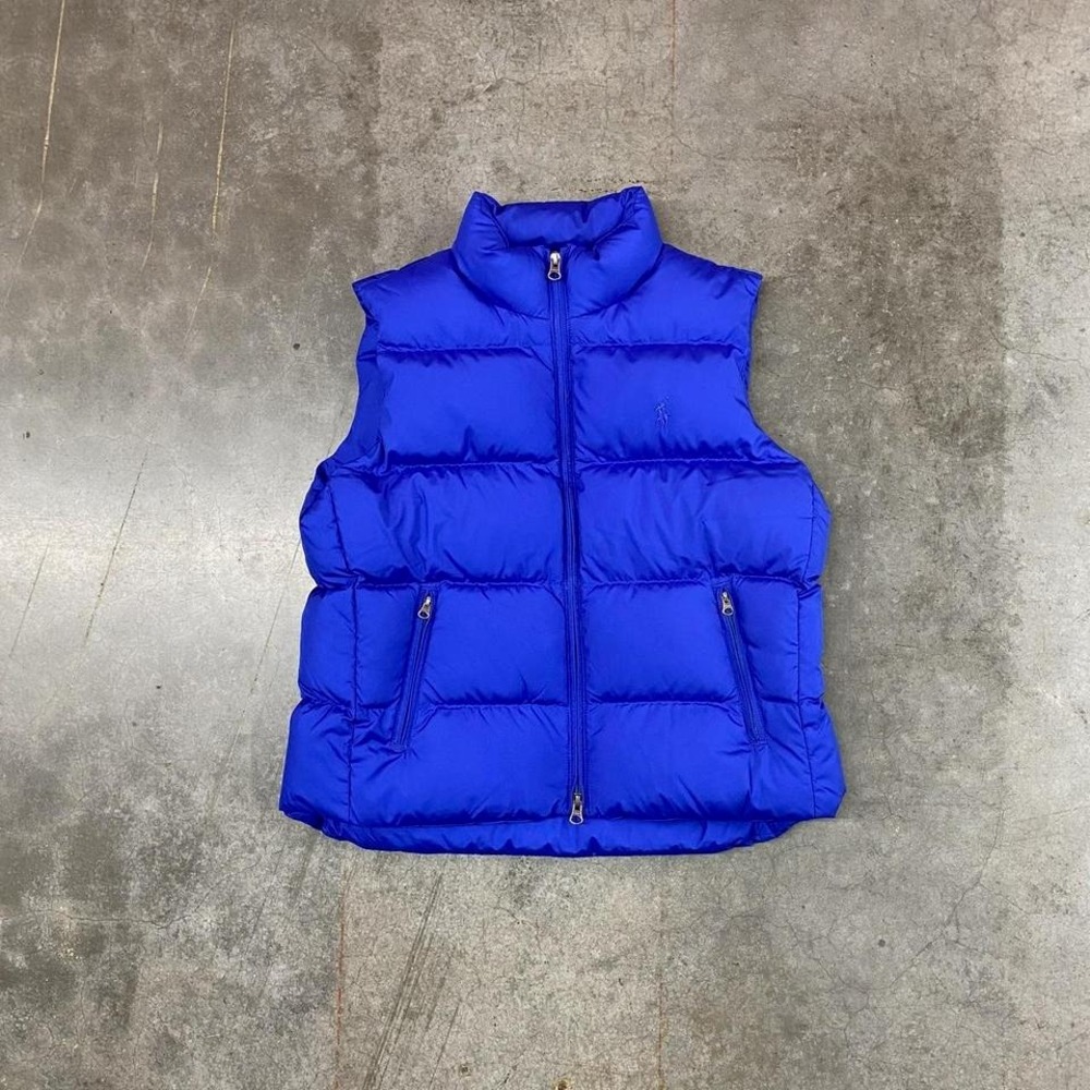 VTG Polo Ralph‎ Lauren Blue Puffer Vest Down fill  Men's M